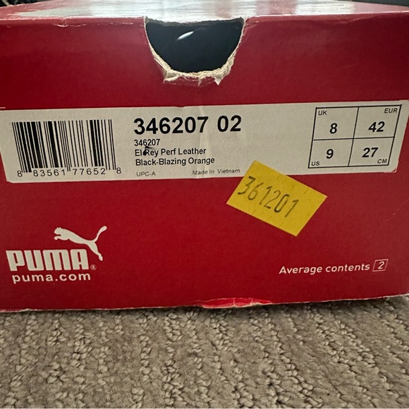 Men’s Puma Shoe Slip-On Size 9 Black Leather - Picture 10 of 10